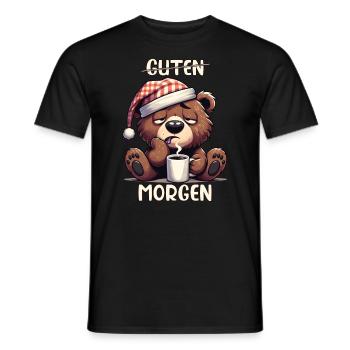 Morning grouch, , good morning - Men's T-Shirt - black - Front - AI Model Male 178 light (178cm)