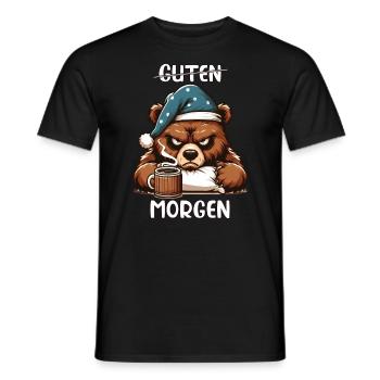 Morning grouch, , good morning - Men's T-Shirt - black - Front - AI Model Male 178 light (178cm)