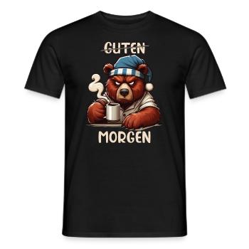 Morning grouch, , good morning - Men's T-Shirt - black - Front - AI Model Male 178 light (178cm)