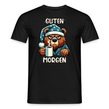 Morning grouch, , good morning - Men's T-Shirt - black - Front - AI Model Male 178 light (178cm)