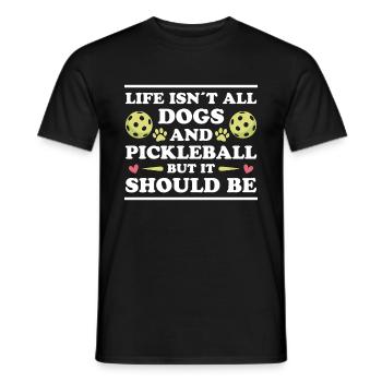 Pickleball Spruch Hund Lustige Pickleball Geschenk - Männer T-Shirt - Schwarz - Vorne - AI Model Male 178 light (178cm)
