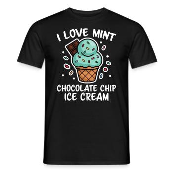 Schoko Minz Eis Spruch Lustiges Minz Eis Geschenk - Männer T-Shirt - Schwarz - Vorne - AI Model Male 178 light (178cm)