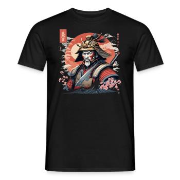 Japanischer Samurai - Männer T-Shirt - Schwarz - Vorne - AI Model Male 178 light (178cm)