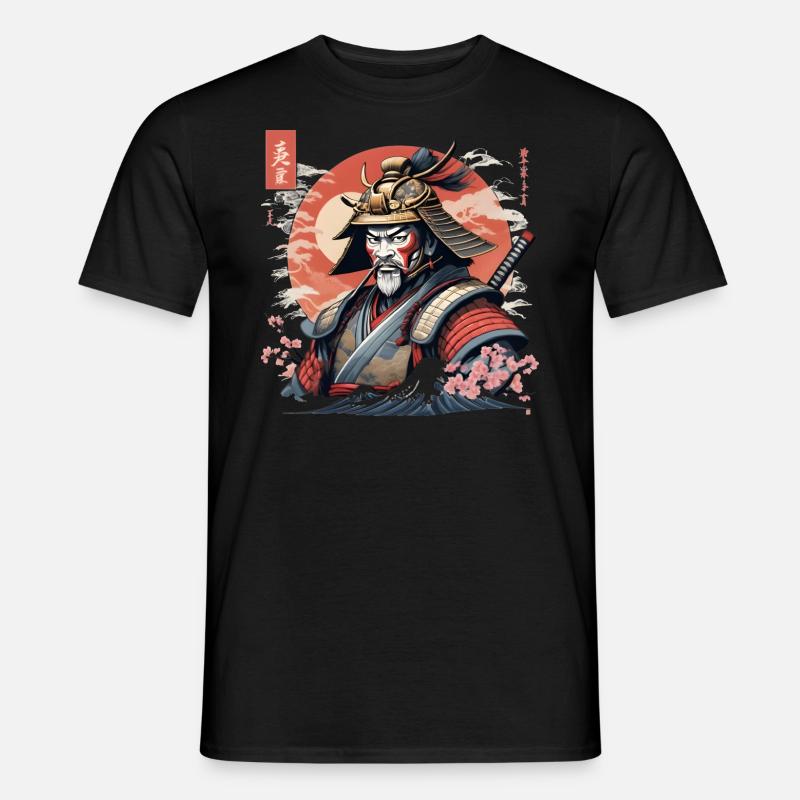 Japanischer Samurai - Männer T-Shirt - Schwarz
