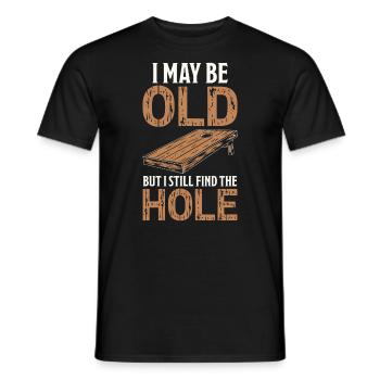 Cornhole Spruch Lustiges Cornhole Geschenk - Männer T-Shirt - Schwarz - Vorne - AI Model Male 178 light (178cm)