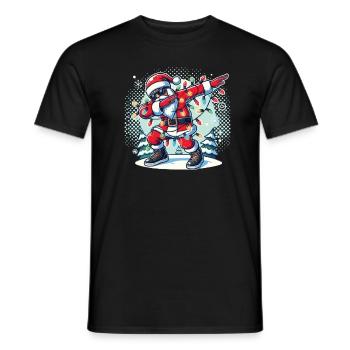 Joyeux Noël Cool Père Noël Ho ! HO! - T-shirt homme - noir - Devant - AI Model Male 178 light (178cm)