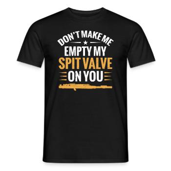 Piccolos Don't Make Me Empty My Spit Valve On You - Men's T-Shirt - black - Front - AI Model Male 178 light (178cm)