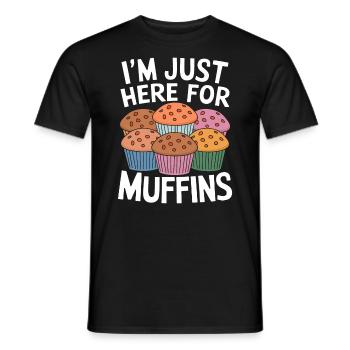 Muffin Saying Muffins Funny Muffins Gift - Men's T-Shirt - black - Front - AI Model Male 178 light (178cm)
