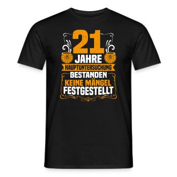 21 Jahre Hauptuntersuchung 21. Geburtstag - Männer T-Shirt - Schwarz - Vorne - AI Model Male 178 light (178cm)
