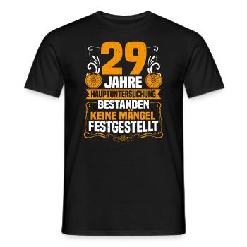 29 Jahre Hauptuntersuchung 29. Geburtstag - Männer T-Shirt - Schwarz - Vorne - AI Model Male 178 light (178cm)