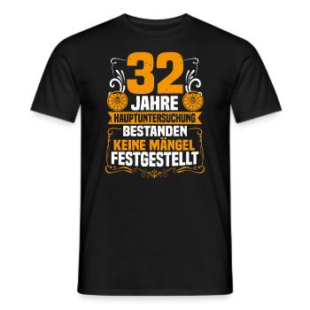 32 Jahre Hauptuntersuchung 32. Geburtstag - Männer T-Shirt - Schwarz - Vorne - AI Model Male 178 light (178cm)