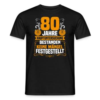 80th anniversary of the main inspection 80th birthday - Men's T-Shirt - black - Front - AI Model Male 178 light (178cm)