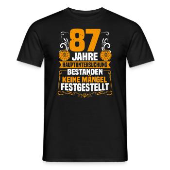 87 years of general inspection 87th birthday - Men's T-Shirt - black - Front - AI Model Male 178 light (178cm)
