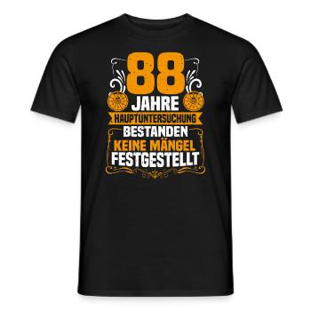 88 years of general inspection 88th birthday - Men's T-Shirt - black - Front - AI Model Male 178 light (178cm)