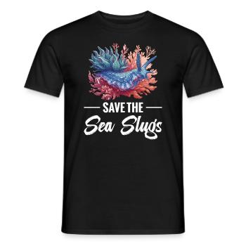 Nacktschnecke Rettet Die Meeresschnecken - Männer T-Shirt - Schwarz - Vorne - AI Model Male 178 light (178cm)