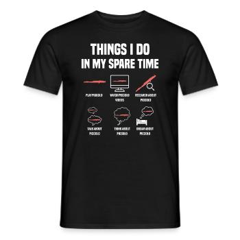 Piccolo Themes I Do In My Free Time - Men's T-Shirt - black - Front - AI Model Male 178 light (178cm)