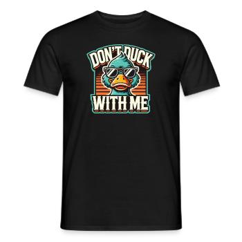 Cool duck, ne duck pas avec moi - T-shirt homme - noir - Devant - AI Model Male 178 light (178cm)