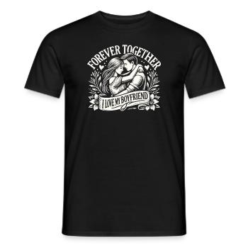 Ich Liebe Meinen Freund Für Immer Zusammen - Männer T-Shirt - Schwarz - Vorne - AI Model Male 178 light (178cm)