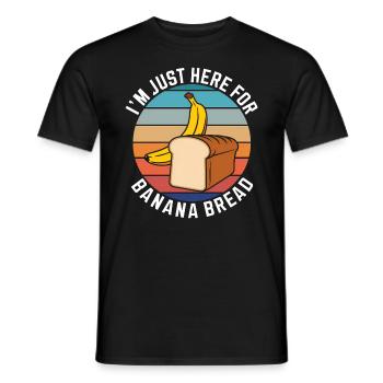 Banana Bread Saying Funny Banana Bread Gift - Men's T-Shirt - black - Front - AI Model Male 178 light (178cm)