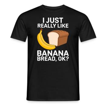 Banana Bread Saying Funny Banana Bread Gift - Men's T-Shirt - black - Front - AI Model Male 178 light (178cm)