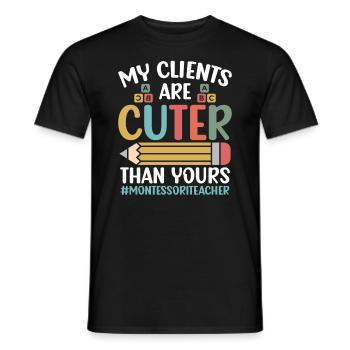 Enseignante Montessori Je suis la raison pour laquelle quelqu’un - T-shirt homme - noir - Devant - AI Model Male 178 light (178cm)
