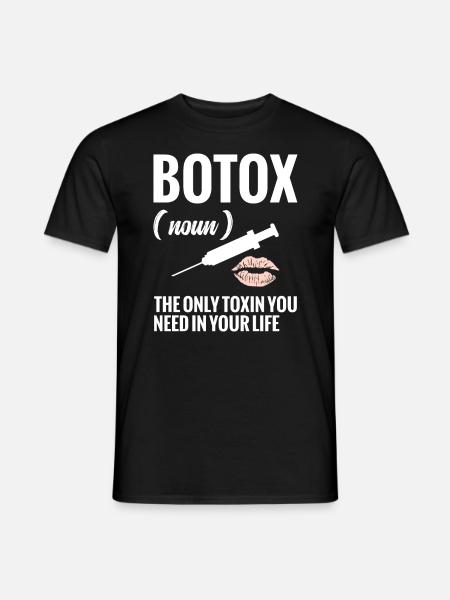 Ästhetische Krankenschwester: Botox (substantiv), - Männer T-Shirt - Schwarz