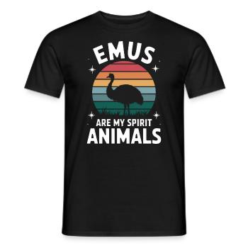 Emu Saying Australia Emus Funny Emu Gift - Men's T-Shirt - black - Front - AI Model Male 178 light (178cm)