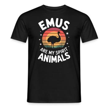 Emu Saying Australia Emus Funny Emu Gift - Men's T-Shirt - black - Front - AI Model Male 178 light (178cm)