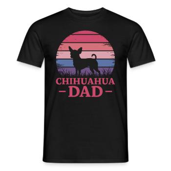 Chihuahua Disant Papa Drôle Chihuahua Cadeau - T-shirt homme - noir - Devant - AI Model Male 178 light (178cm)