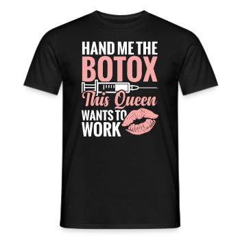 Infirmière esthétique : Donnez-moi ceci - T-shirt homme - noir - Devant - AI Model Male 178 light (178cm)