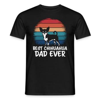 Chihuahua Disant Papa Drôle Chihuahua Cadeau - T-shirt homme - noir - Devant - AI Model Male 178 light (178cm)