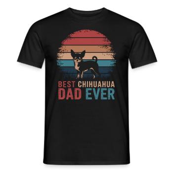 Chihuahua Disant Papa Drôle Chihuahua Cadeau - T-shirt homme - noir - Devant - AI Model Male 178 light (178cm)
