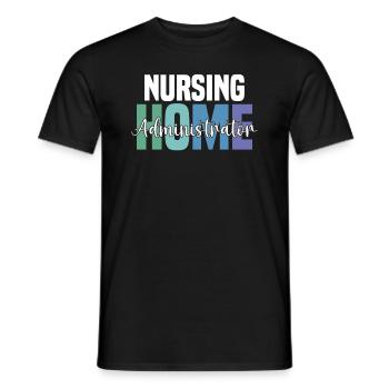 Administrateurs de maisons de soins infirmiers - T-shirt homme - noir - Devant - AI Model Male 178 light (178cm)