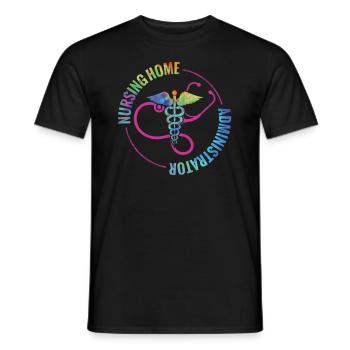Administrateurs de maisons de soins infirmiers - T-shirt homme - noir - Devant - AI Model Male 178 light (178cm)