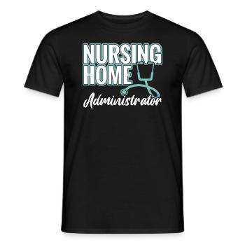 Administrateurs de maisons de soins infirmiers - T-shirt homme - noir - Devant - AI Model Male 178 light (178cm)
