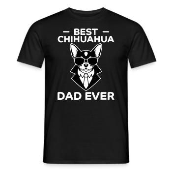 Chihuahua Disant Papa Drôle Chihuahua Cadeau - T-shirt homme - noir - Devant - AI Model Male 178 light (178cm)