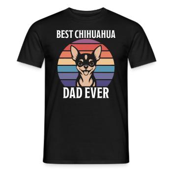 Chihuahua Disant Papa Drôle Chihuahua Cadeau - T-shirt homme - noir - Devant - AI Model Male 178 light (178cm)