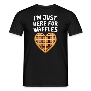 Waffeln Spruch Dessert Lustiges Waffeln Geschenk - Männer T-Shirt - Schwarz - Vorne - AI Model Male 178 light (178cm)
