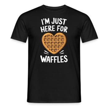 Waffeln Spruch Dessert Lustiges Waffeln Geschenk - Männer T-Shirt - Schwarz - Vorne - AI Model Male 178 light (178cm)