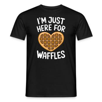 Gaufres Dire Dessert Drôle Gaufres Cadeau - T-shirt homme - noir - Devant - AI Model Male 178 light (178cm)