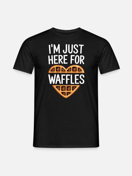 Waffeln Spruch Dessert Lustiges Waffeln Geschenk - Männer T-Shirt - Schwarz