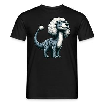 Créatures mythiques bizarres Dino-Trex-Poodle-Fusion - T-shirt homme - noir - Devant - AI Model Male 178 light (178cm)