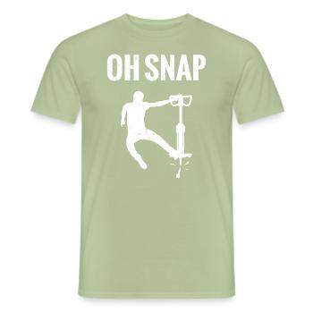 Pogo Stick Oh Snap - Männer T-Shirt - Sage - Vorne - AI Model Male 178 light (178cm)