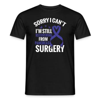 Sorry, I can't, I'm recovering - Men's T-Shirt - black - Front - AI Model Male 178 light (178cm)