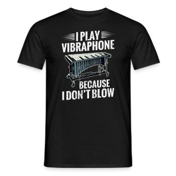 Ich Spiele Vibraphon, Weil Ich Nicht Blase. - Männer T-Shirt - Schwarz - Vorne - AI Model Male 178 light (178cm)