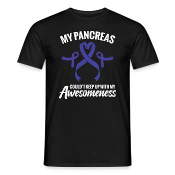 Mon pancréas a pu travailler avec mon - T-shirt homme - noir - Devant - AI Model Male 178 light (178cm)