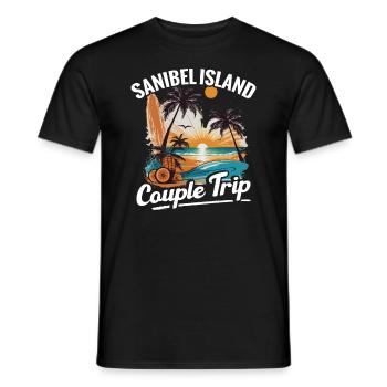 Sanibel Island Couple Trip - Men's T-Shirt - black - Front - AI Model Male 178 light (178cm)