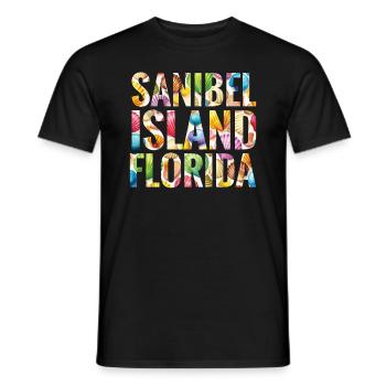 Sanibel Island Florida is calling and I have to go - Men's T-Shirt - black - Front - AI Model Male 178 light (178cm)