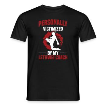 Victime personnelle de mon entraîneur Lethwei - T-shirt homme - noir - Devant - AI Model Male 178 light (178cm)