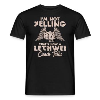 "Je ne crie pas, alors parlez - T-shirt homme - noir - Devant - AI Model Male 178 light (178cm)